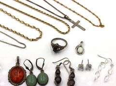 Group lot of Vintage 925 sterling silver jewelry