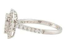1.00ctw Round Diamond Pear Shaped Frame Cluster Ring in 14K