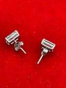 BRAND NEW 14K WHITE GOLD LAB GROWN DIAMOND STUDS