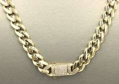 14kt Yellow gold Solid curb chain necklace