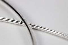Sterling Silver Round Omega Snake Chain 2.2mm Solid 925 Italy New Necklace 18"