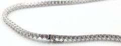 925 Sterling silver round brilliant cut cubic zirconia tennis necklace