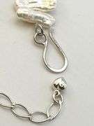 925 Sterling Silver Jay king Biwa Pearl And Turquoise Necklace