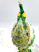 Imperial Russian Fabergé Egg Trinket Box – Gold Décor, Austrian Crystals, Handmade