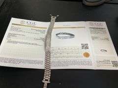 CERTIFIED 14K WHITE GOLD DIAMOND BRACELET