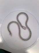 CERTIFIED 14 K WHITE GOLD DIAMOND CUBAN LINK CHAIN 168.8 GRAMS