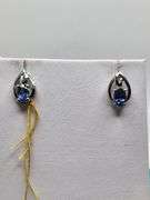 Magnificent pair earring of Tanzanite in Silver – GGA Certified