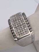 MEN'S CERTIFIED 14K WHITE GOLD AND DIAMOND RING 2.50 CARATS