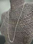 10k White Gold Solid Franco Wheat Rope Chain 1mm Necklace 22"