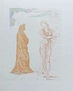 Rare Salvador Dali Original Engraving from The Divine Comedy, Inferno