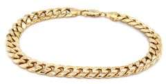 10kt Yellow gold Hollow curb link bracelet