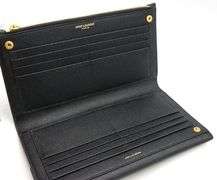 YSL Grain De Poudre Monogram uptown wallet