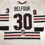 Autographed Ed Belfour Chicago Hockey Jersey with COA