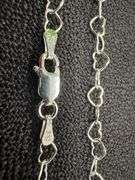 Sterling Silver Italian Love Heart Chain 4mm Solid 925 Italy Infinity Promise Necklace 20"