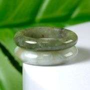 Matched size! Stackable! Size 6.3 Burmese Jade rings weighing 25.10 carats!