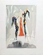Collectible Original Color Engraving by Salvador Dali from The Divine Comedy