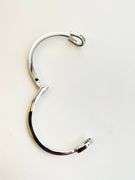 925 Sterling Silver Two Horsebit Motifs With End Design As Half Saddle Details Bangle