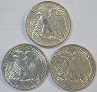 Very select trio of 'P Mint Walking Liberty Halves from 1939, 41, & 46