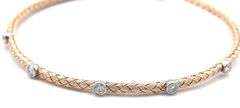 14kt Rose gold 0.50ctw woven flexible bracelet
