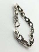 925 Sterling Silver Carolyn Pollack Vintage X-Link Infinity Interlocking Links Bracelet