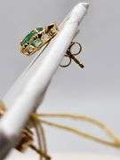 Magnificent pair earring Emerald and diamond in Silver – GGA Certified