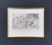 Extremely Rare and Collectible Antique Etching After Rembrandt, c. 1880