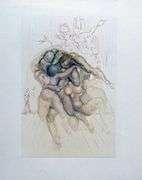 Rare Salvador Dali Original Engraving from The Divine Comedy, Inferno