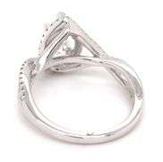 14kt White gold 1.07ct lab grown diamond pear shaped in Gabriel & Co 0.26ctw halo open Infinity diam