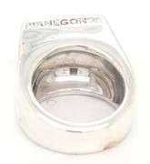 925 Sterling silver Pianegonda square turquoise signed ring