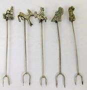 5 Vintage Silver Appetizer Picks