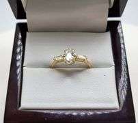 14K gold with 1.15 ctw D, VVS1 lab grown diamond ring