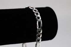 Sterling Silver Flat Marina Link Chain 10mm 925 Italy Anchor Mariner Bracelet 10"