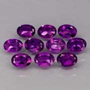 Top royal purple! 6.98ct 7x5mm real Bolivian Amethyst set!