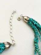 925 Sterling Silver Vintage DTR Jay King Nuggets Natural Turquoise Multi Strands Necklace