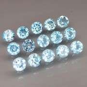 Glittering! 15 piece 15.52ct full fire baby blue Topaz set!
