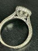 CERTIFIED AMAZING 14K WHITE GOLD AND DIAMOND RING