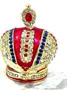 Ruby Fabergé Egg Style Trinket Box – Luxury Austrian Crystal & 24K Gold Decor