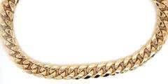 10kt Yellow gold Hollow curb link bracelet