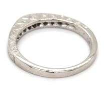 Platinum 0.75ctw channel set princess cut diamond dome ring