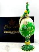 Imperial Russian Fabergé Egg Trinket Box – Gold Décor, Austrian Crystals, Handmade