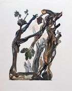 Highly Collectible Salvador Dali Original Color Engraving from The Divine Comedy