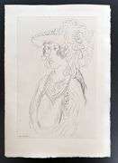 Very rare Henri Matisse etching signed in the plate, C.1920, from the series of Cinquante Dessins