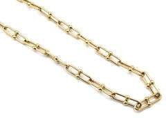 18kt Yellow gold paper clip chain necklace