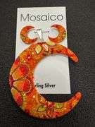 Sterling Silver 925 Custom Pentant & Earring Set Hand Set Pearls, Dichroic Glass, Austrian Crystals