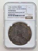 1765 Austria Taler Hall Dav-1122 M. Theresa, NGC VF Details "Ex. Jewelry"