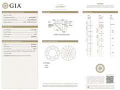 Loose Diamond, 2.12ct, GIA Certified, Triple Excellent, Round Brilliant Cut