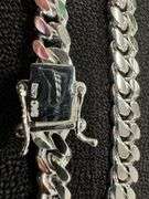 Sterling Silver Solid Miami Cuban Link Chain 6.8mm 925 Italy Box Lock Necklace 20"