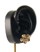 0.25ctw Diamond Plumeria Flower Stud Earrings in 14K