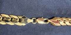 Huge 165 Gram 14 Kt Gold Plate Cuban Link Chain Necklace