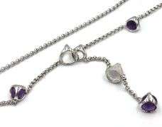 Di Modolo Icon collection purple quartz and rock crystal station lariat necklace